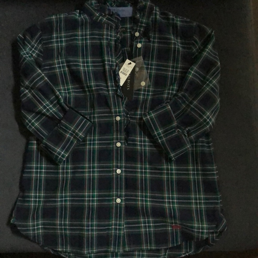 Talbots plaid shirt